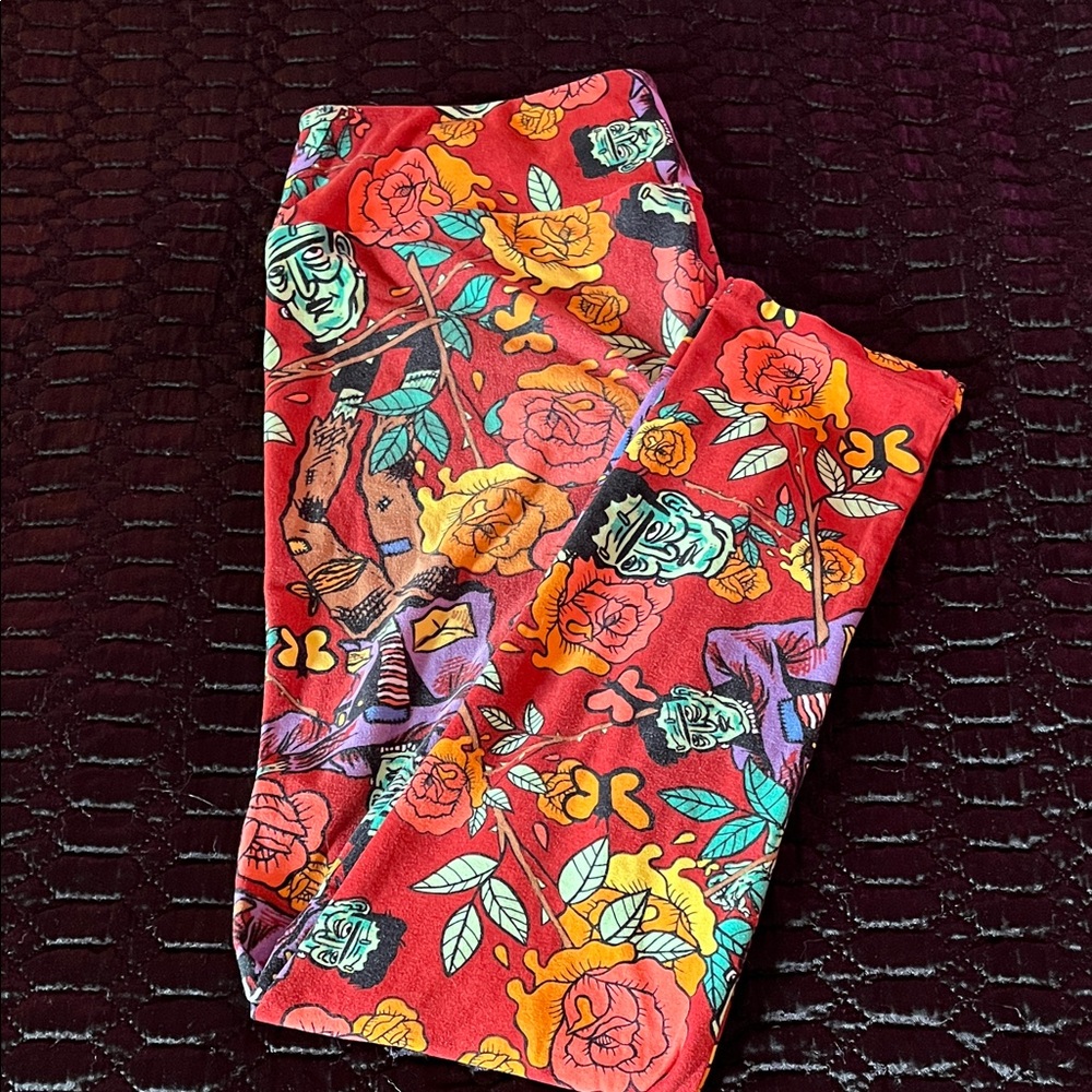 SOLD LuLaRoe TC Floral Frankenstein Leggings